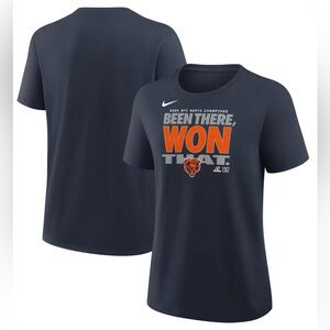 Women's Chicago Bears Nike Navy 2025 NFC North Division Champions T-Shirt Sz XXL